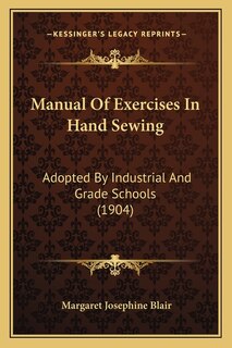 Couverture_Manual Of Exercises In Hand Sewing