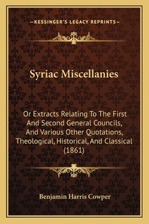 Front cover_Syriac Miscellanies