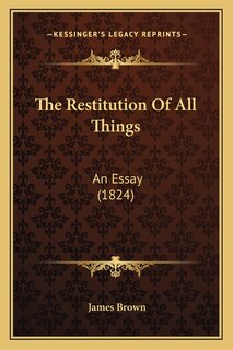 Couverture_The Restitution Of All Things