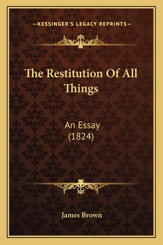 Couverture_The Restitution Of All Things