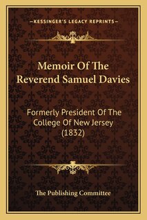 Front cover_Memoir Of The Reverend Samuel Davies