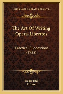 Couverture_The Art Of Writing Opera-Librettos