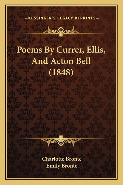 Couverture_Poems by Currer, Ellis, and Acton Bell (1848)