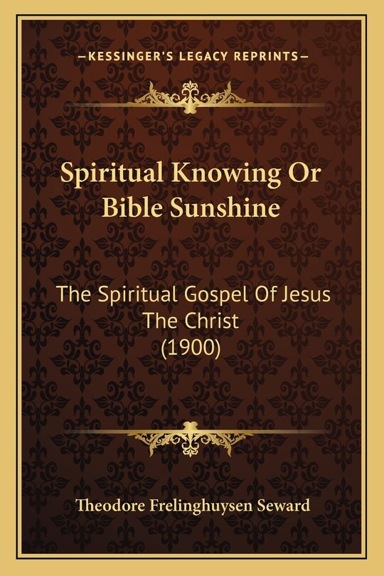 Front cover_Spiritual Knowing Or Bible Sunshine