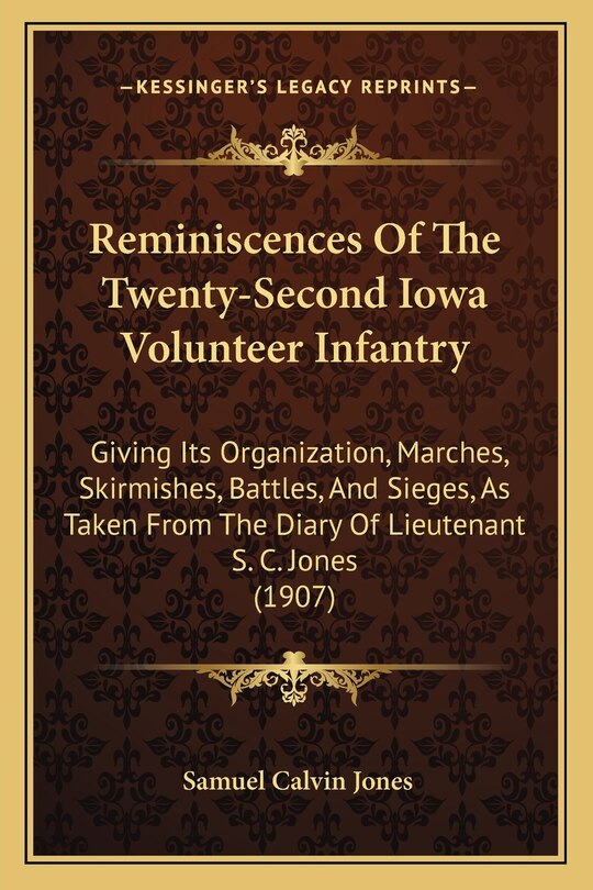 Couverture_Reminiscences Of The Twenty-Second Iowa Volunteer Infantry