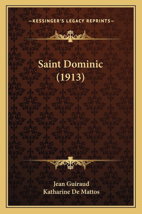 Front cover_Saint Dominic (1913)