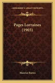 Front cover_Pages Lorraines (1903)