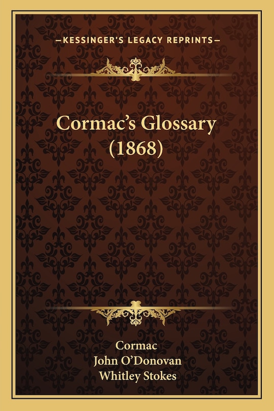 Front cover_Cormac's Glossary (1868)