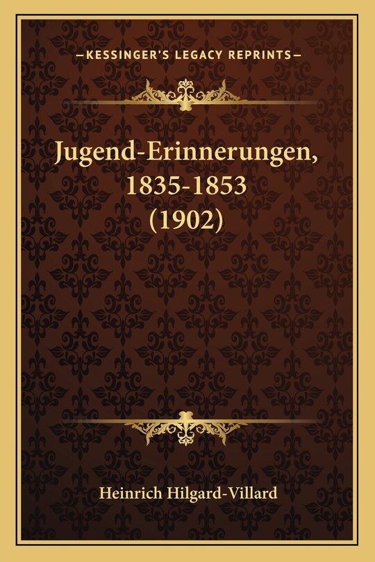 Front cover_Jugend-Erinnerungen, 1835-1853 (1902)