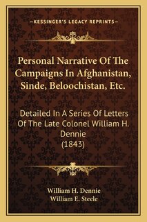 Front cover_Personal Narrative Of The Campaigns In Afghanistan, Sinde, Beloochistan, Etc.