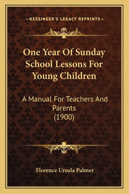 Couverture_One Year Of Sunday School Lessons For Young Children