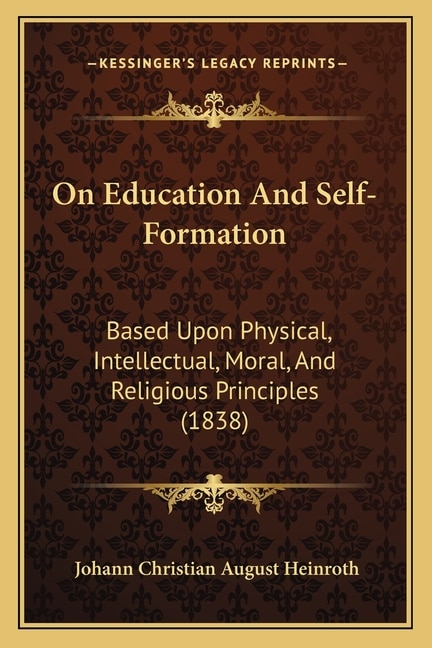 Front cover_On Education And Self-Formation