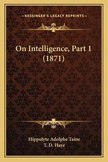 Front cover_On Intelligence, Part 1 (1871)