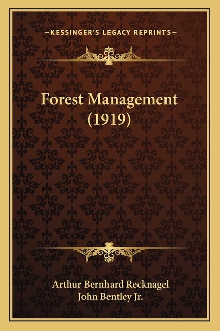 Couverture_Forest Management (1919)