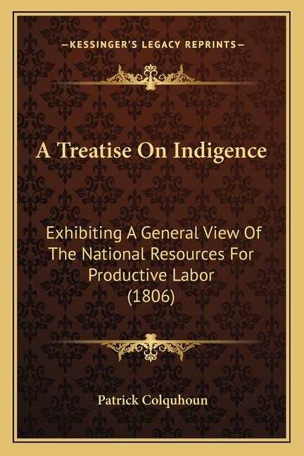 Front cover_A Treatise On Indigence