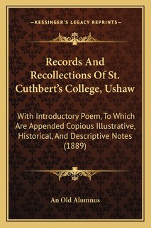 Front cover_Records And Recollections Of St. Cuthbert's College, Ushaw