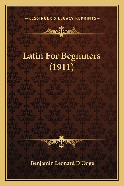 Front cover_Latin For Beginners (1911)