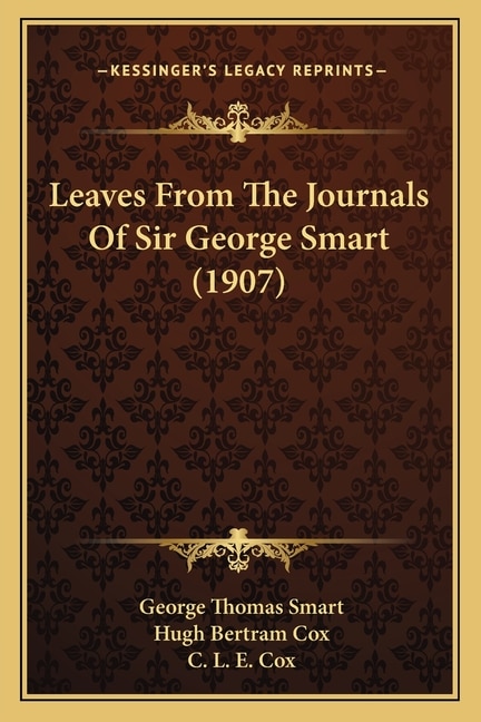 Couverture_Leaves From The Journals Of Sir George Smart (1907)