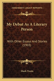Front cover_My Debut As A Literary Person