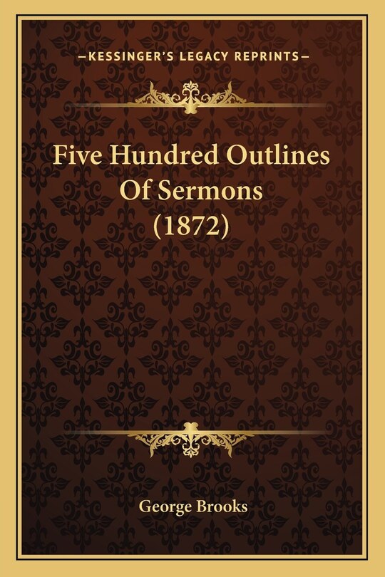 Couverture_Five Hundred Outlines of Sermons (1872)