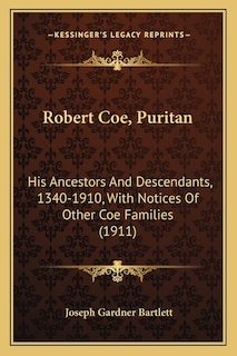 Front cover_Robert Coe, Puritan
