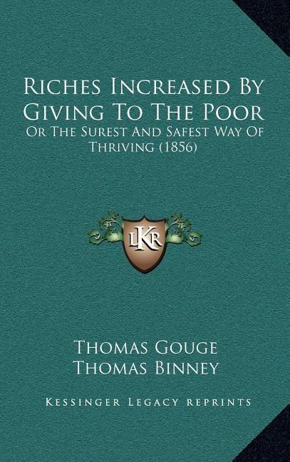 Front cover_Riches Increased by Giving to the Poor