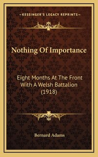Couverture_Nothing Of Importance