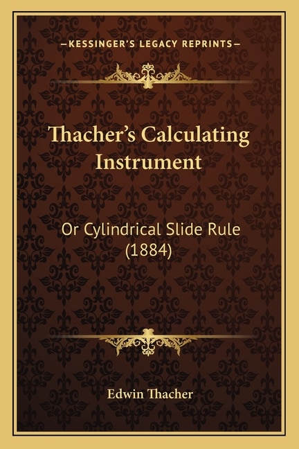Front cover_Thacher's Calculating Instrument