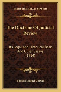 Couverture_The Doctrine Of Judicial Review