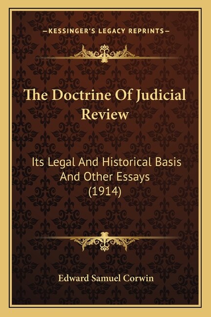 Couverture_The Doctrine Of Judicial Review