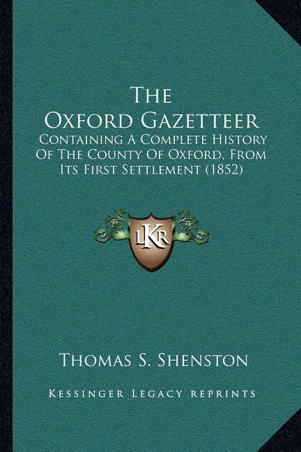 Front cover_The Oxford Gazetteer