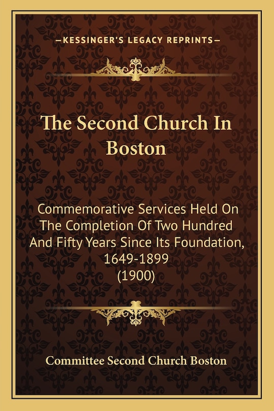 Front cover_The Second Church In Boston