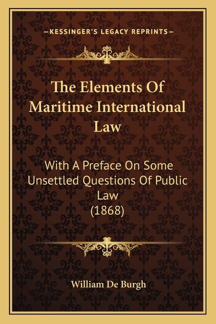 Couverture_The Elements Of Maritime International Law