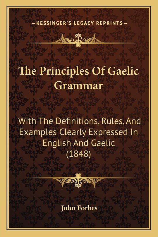 Front cover_The Principles Of Gaelic Grammar