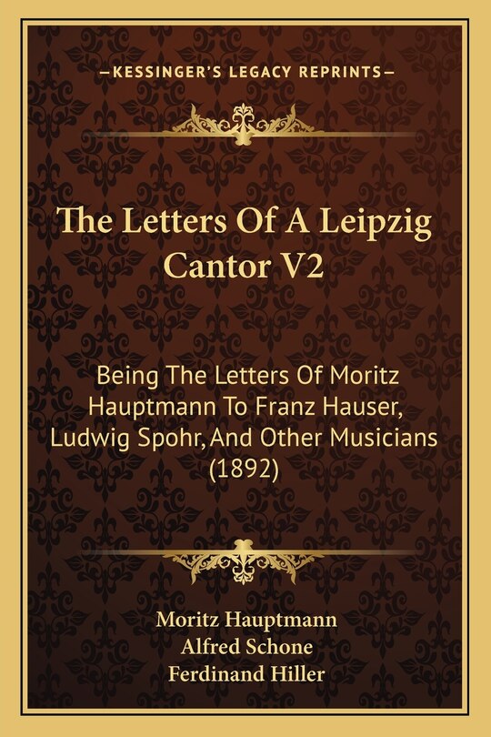 Couverture_The Letters Of A Leipzig Cantor V2