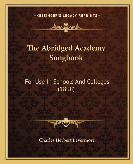 Couverture_The Abridged Academy Songbook