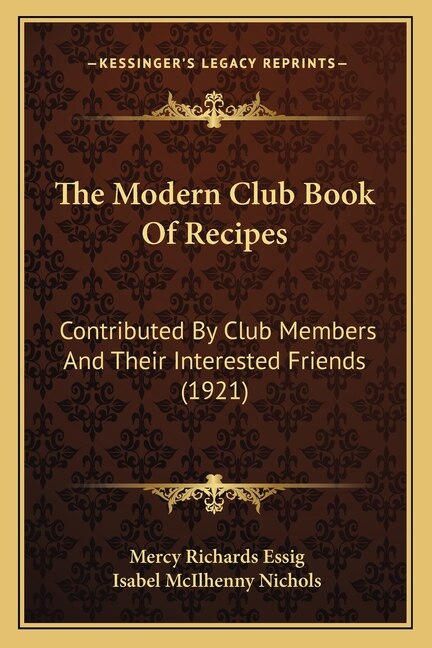 Couverture_The Modern Club Book of Recipes