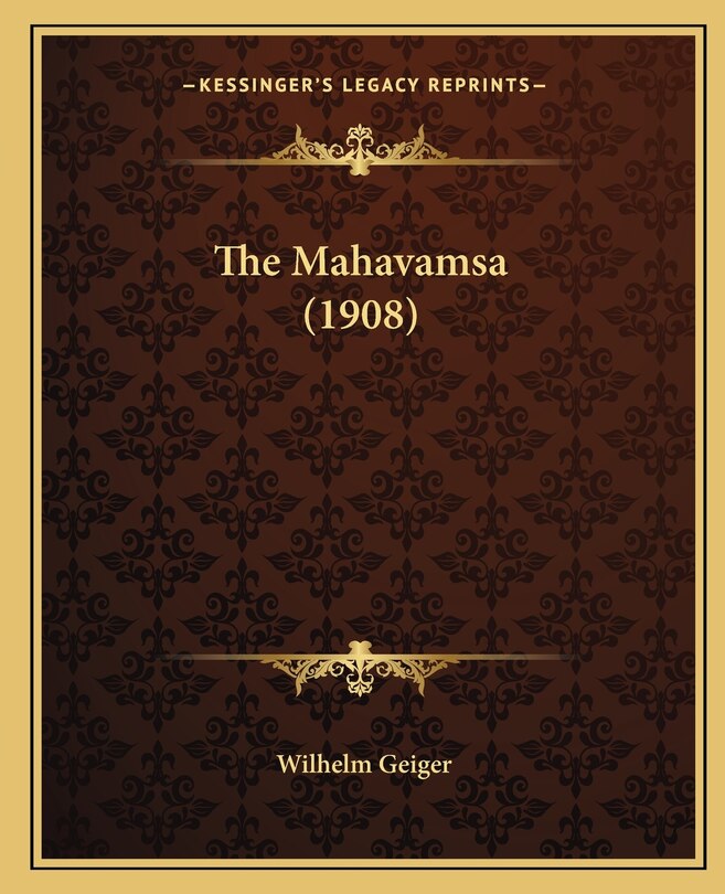 Front cover_The Mahavamsa (1908)