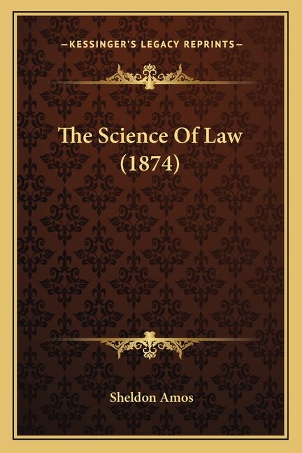 Front cover_The Science Of Law (1874)