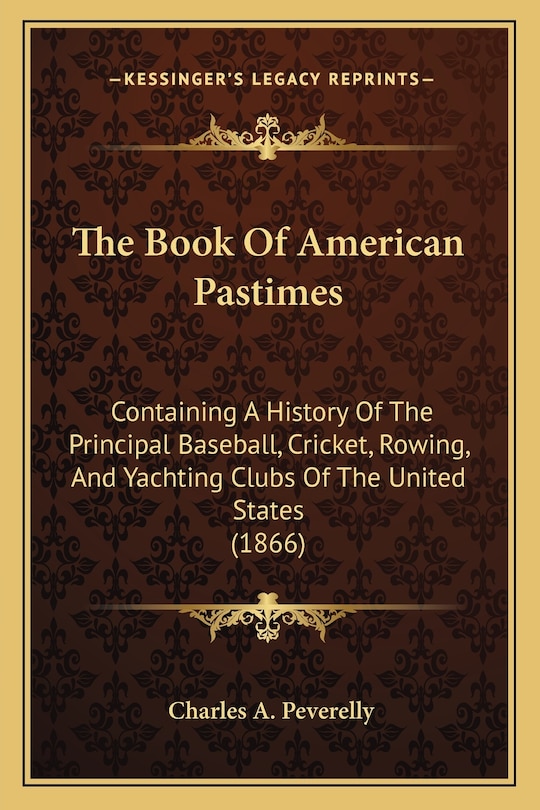 Couverture_The Book Of American Pastimes