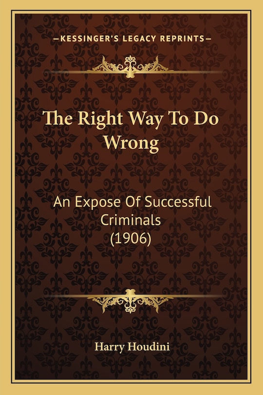 Front cover_The Right Way To Do Wrong