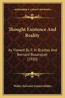 Front cover_Thought Existence And Reality