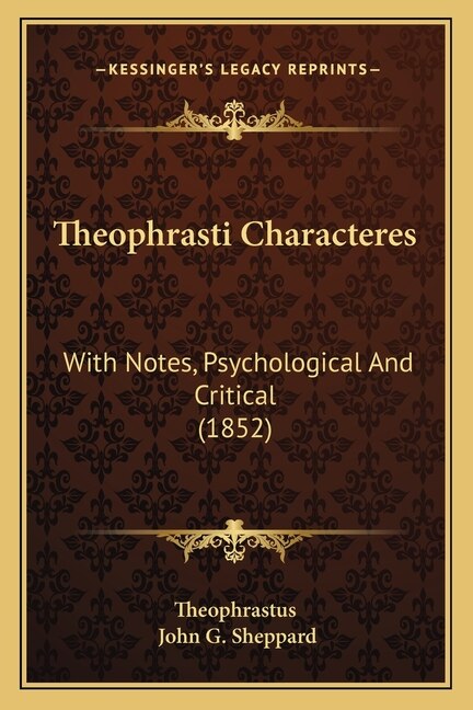 Front cover_Theophrasti Characteres