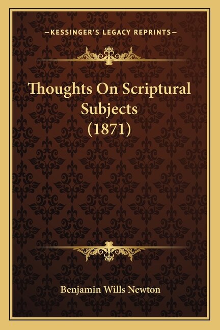 Front cover_Thoughts On Scriptural Subjects (1871)