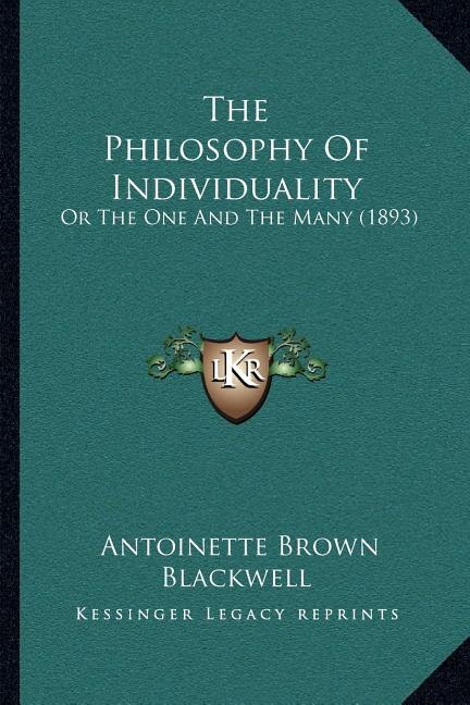 Front cover_The Philosophy of Individuality