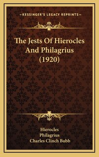 Couverture_The Jests Of Hierocles And Philagrius (1920)
