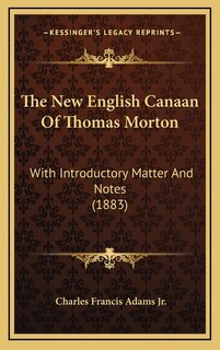 Front cover_The New English Canaan of Thomas Morton