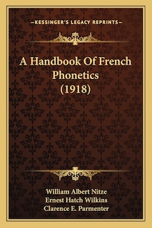 Couverture_A Handbook Of French Phonetics (1918)
