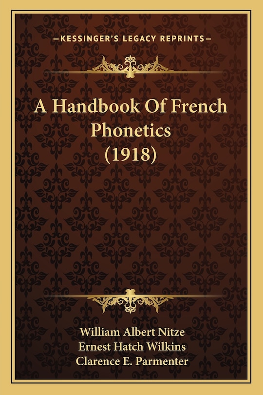 Couverture_A Handbook Of French Phonetics (1918)