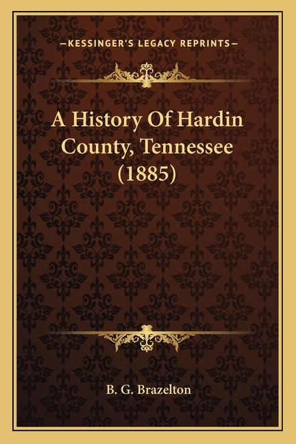 Front cover_A History Of Hardin County, Tennessee (1885)